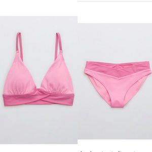 Aerie Ribbed Mix Crossover Bikini